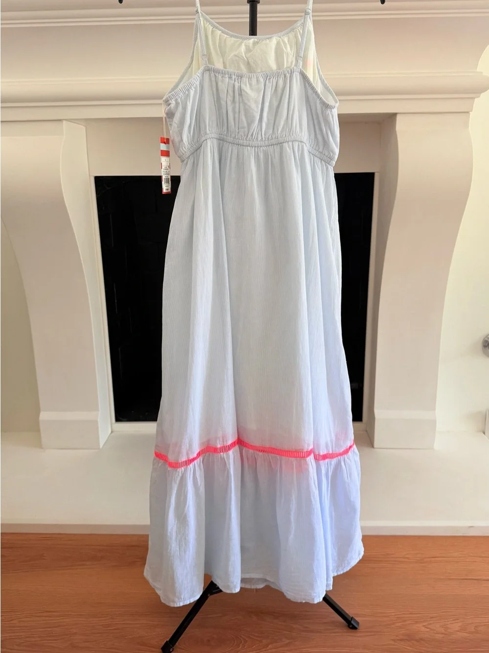 Cat & Jack Light Blue Maxi Nightgown with Neon Trim-NWT- Girls 10-12